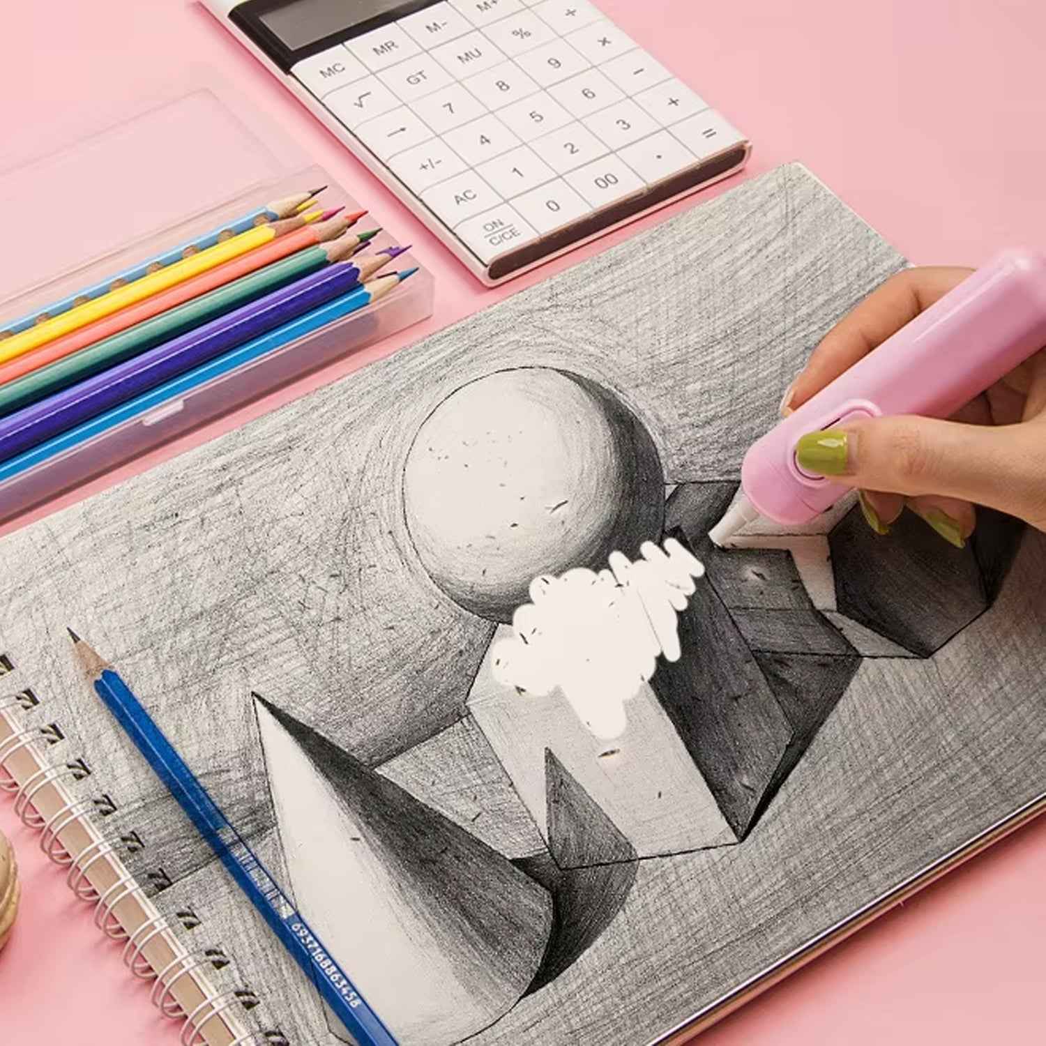 Electric Eraser Kit – Precision Erasing for Art & Drafting | ScribbleJoy