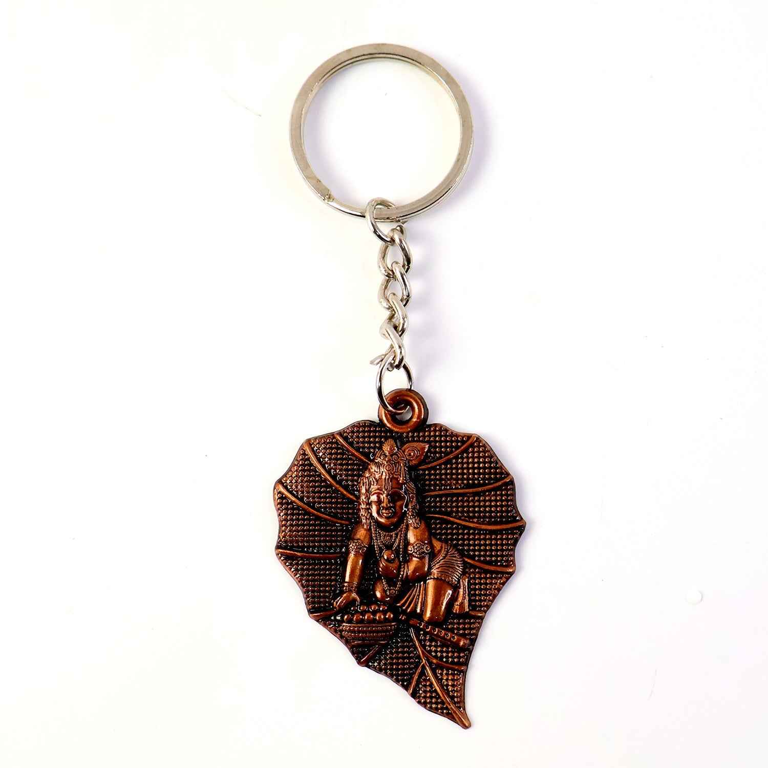 Bal Krishna Antique Bronze Keychain – Spiritual & Durable
