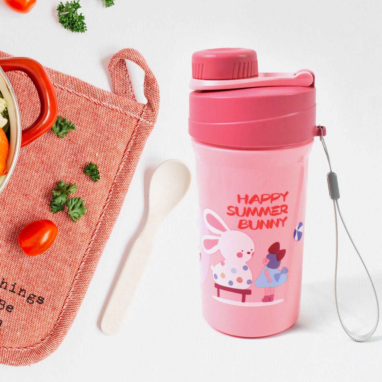 Leak-Proof Lunch Box – 2 Compartment Set with Bottle & Fork | Lunchie Bunchie
