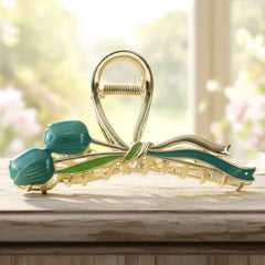 Hair Claw Clip – Elegant Floral Design with Strong Grip