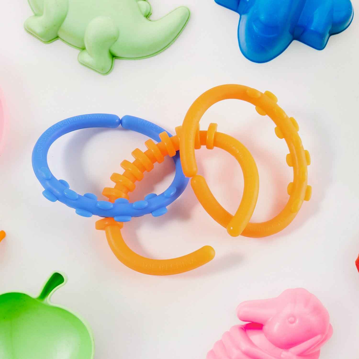 Baby Learning Links Set – Safe, Colorful 3-Piece Educational Toy