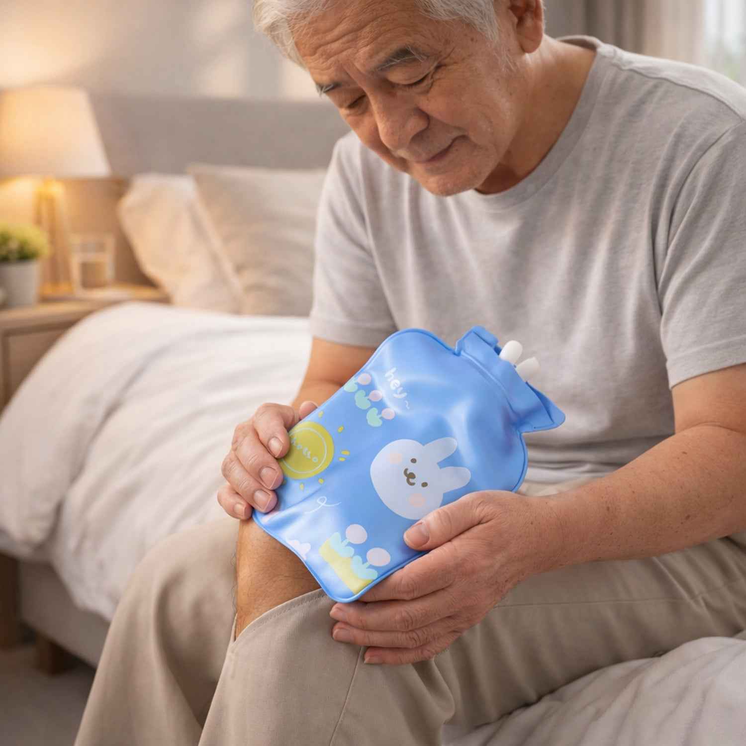 Reusable Hot and Cold Water Bag – Cute Cartoon Pain Relief 15x9 cm
