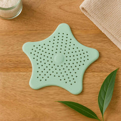 Silicone Star Shaped Sink Strainer – Mint Green Hair Catcher