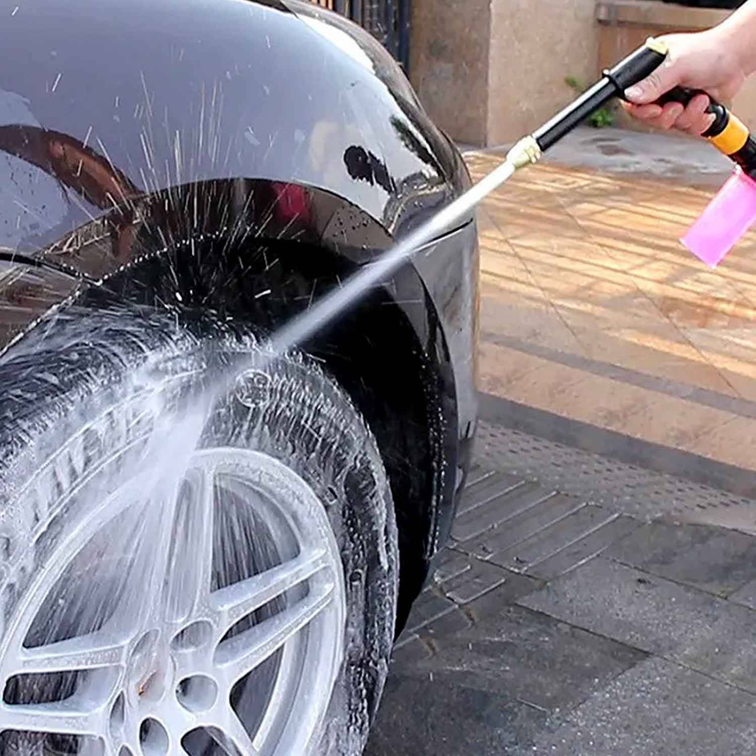 Water Spray Gun – Brass Multi-Mode Nozzle | Velvet Wheels