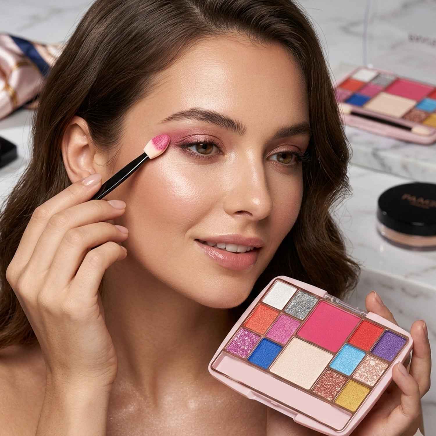 Multi-Color Eyeshadow Palette – Matte & Shimmer Eye Makeup Kit