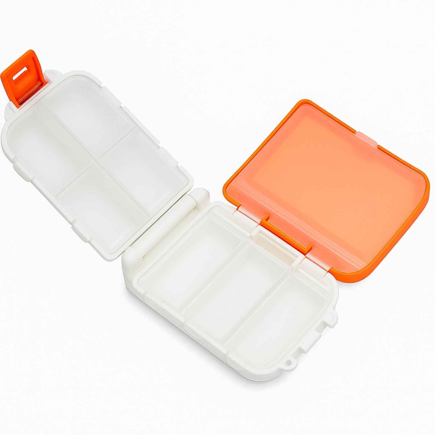 Pill Organizer Box – Dual-Sided with 8 Secure Compartments