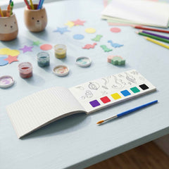 Kids Watercolour Painting Book Ð Dinosaur Theme & Brushes for Creativity