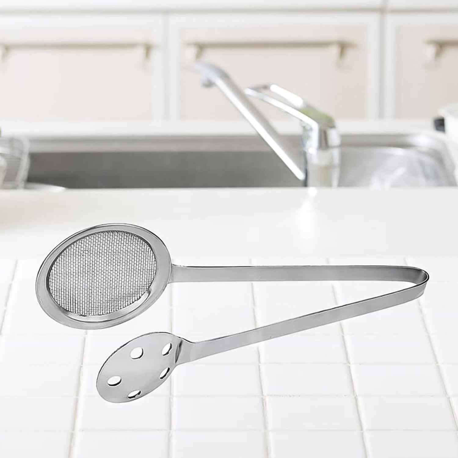 Stainless Steel Skimmer Serving Tong – Durable Multi-Use Kitchen Tool