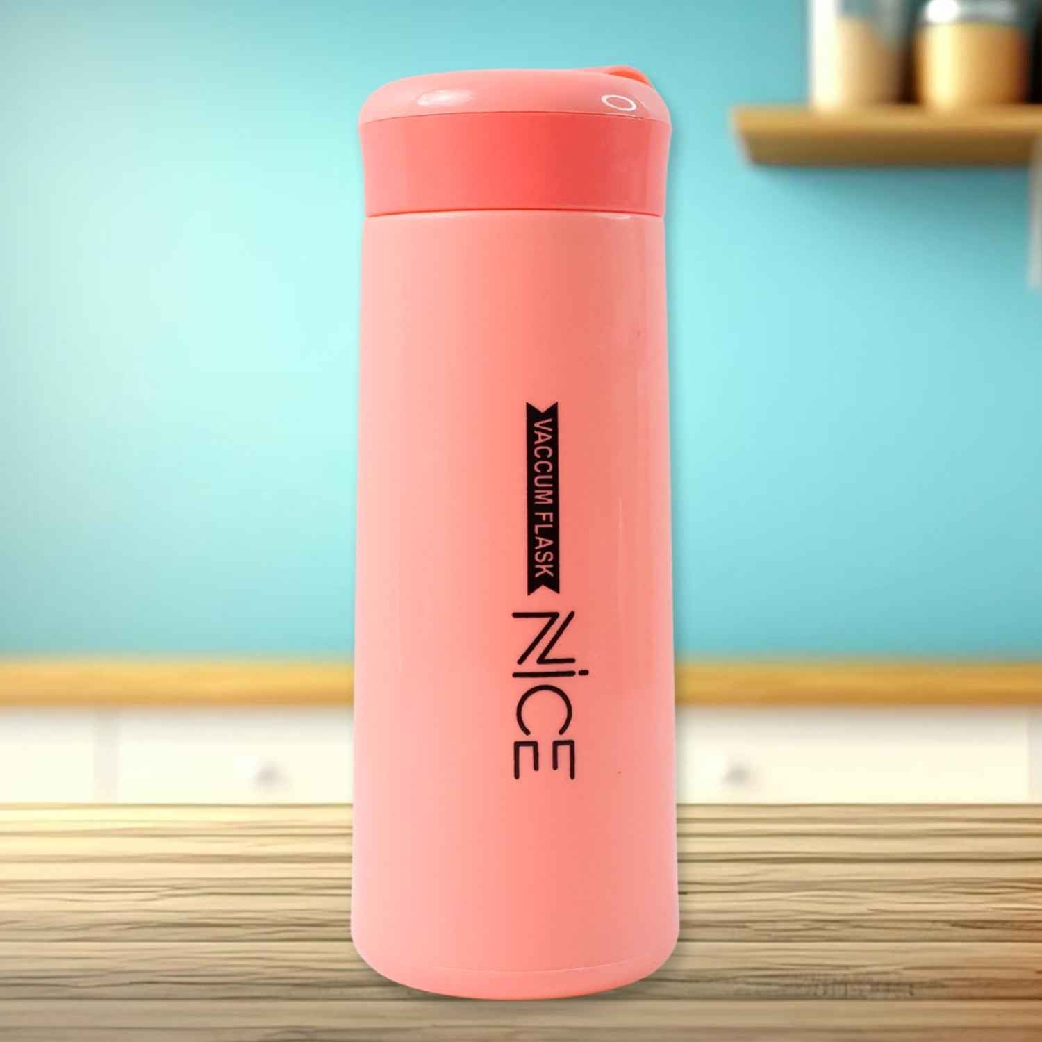 Plastic Water Bottle – Leak-Proof Pink 400ML Bottle with Strap