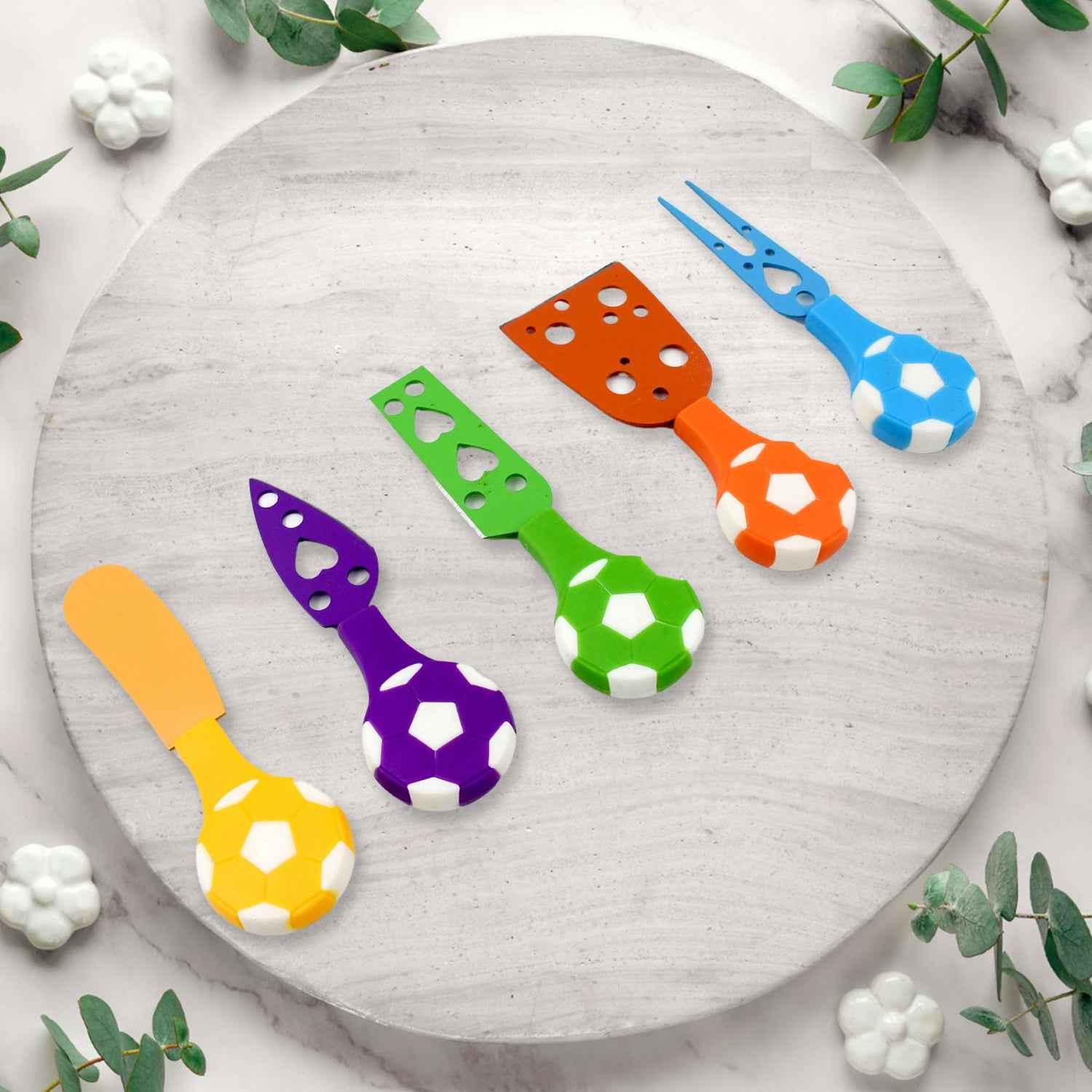 Cheese Knife Set – Stainless Steel Football Theme (5 Pcs) | Indo Glow