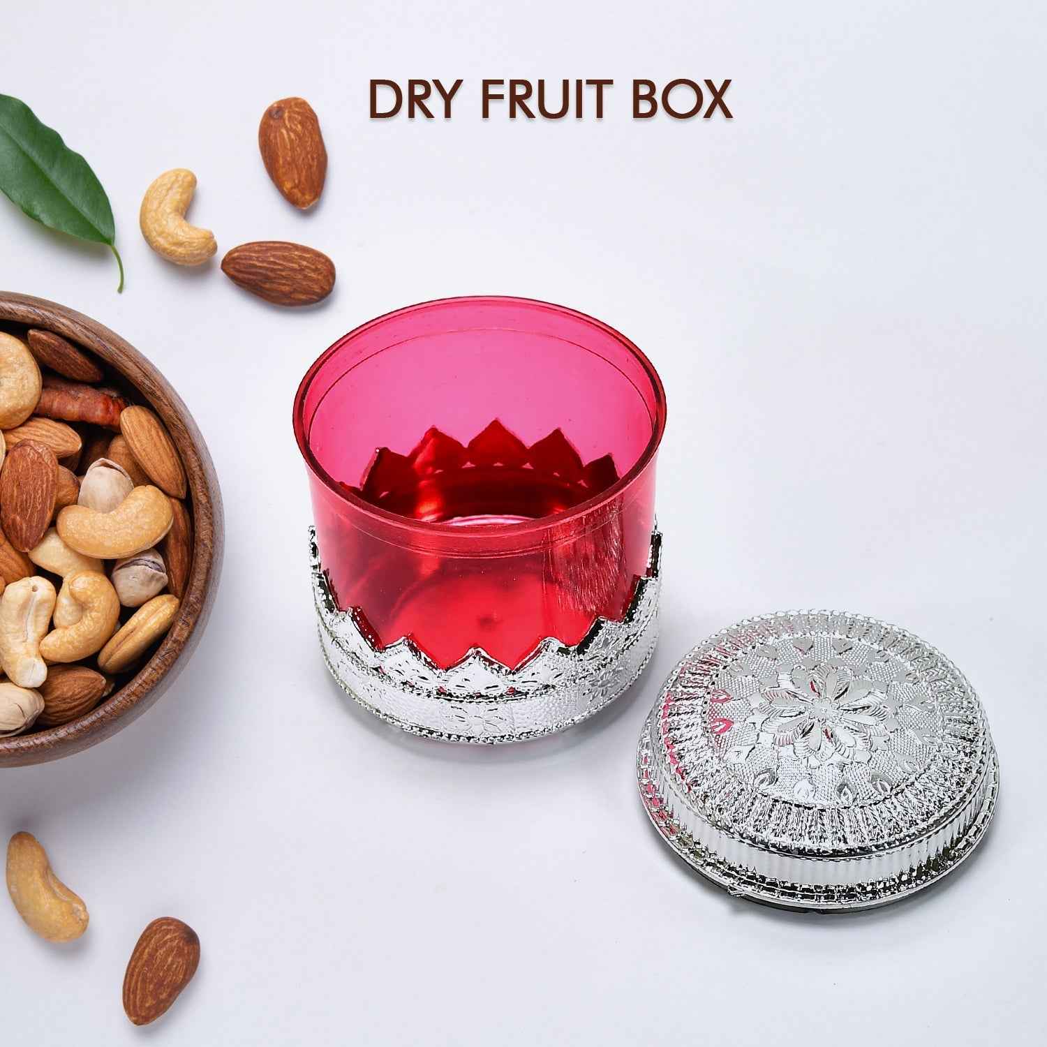Angled view of the versatile airtight food storage container.