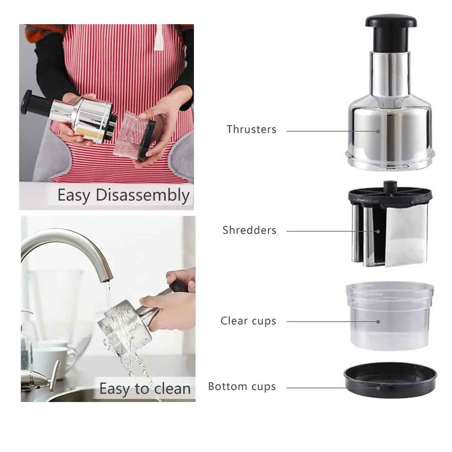 Vegetable Chopper – Stainless Steel & Easy Prep for Kitchen | CookAura