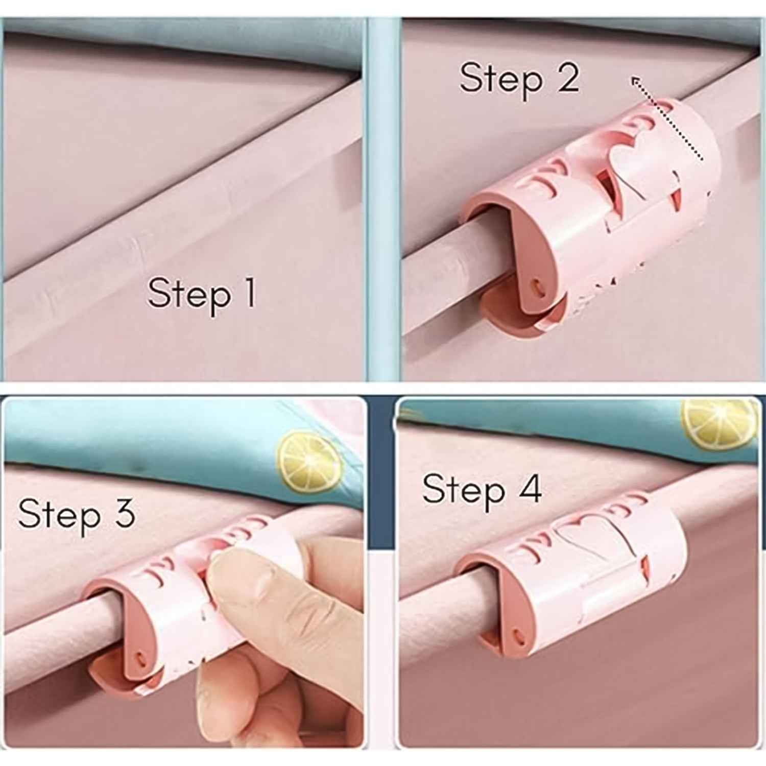 Elastic Bed Sheet Clips – Non-Slip Plastic Quilt Holders