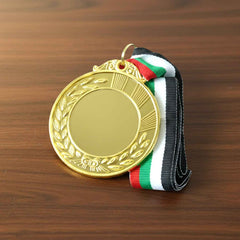 Gold Winner Medal with Tricolor Ribbon – Elegant Sports Award