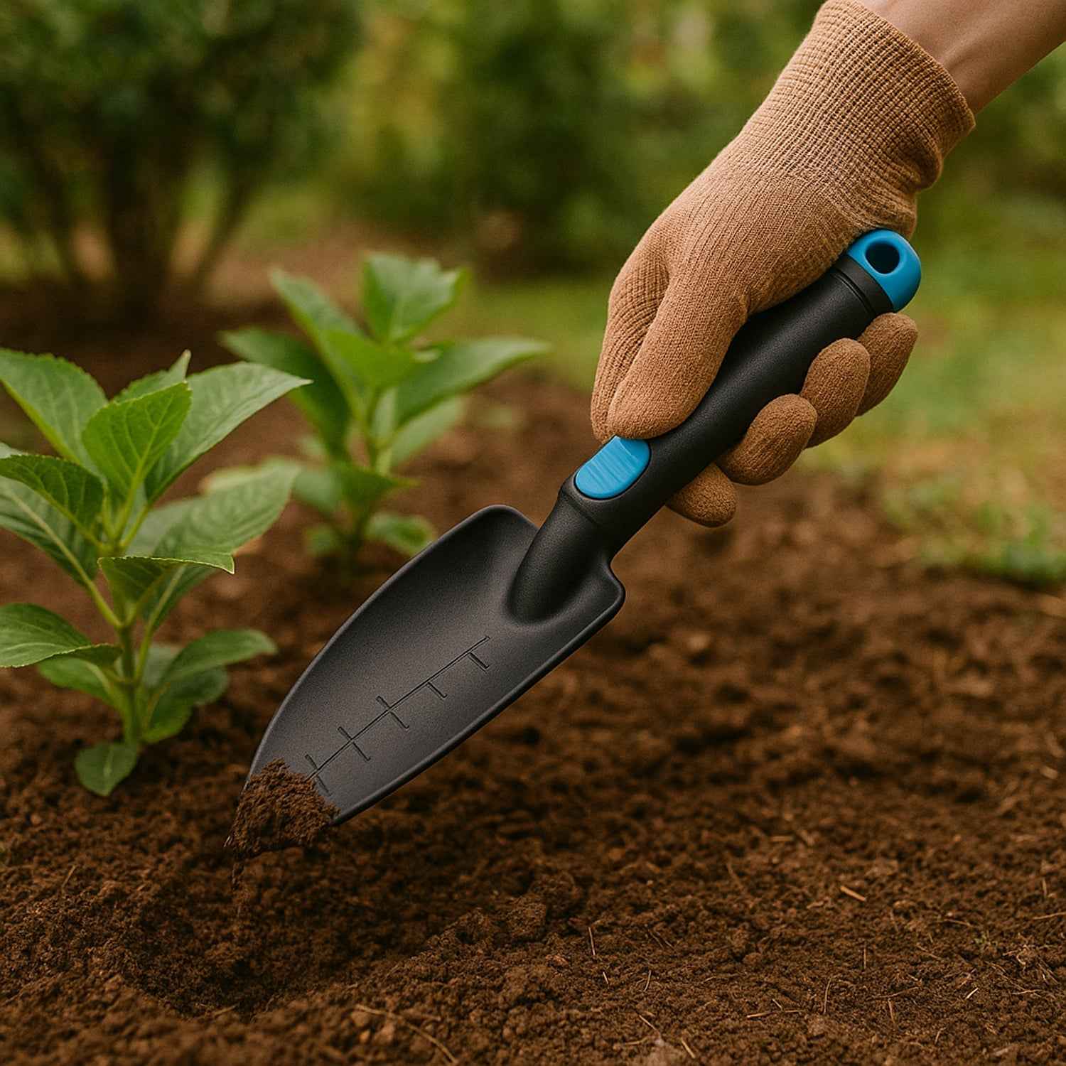 Heavy Duty Garden Hand Trowel – Durable Plastic with Measurement Marks