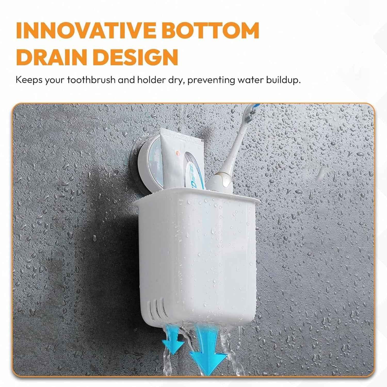 Bathroom Organizer Cups – Space-Saving Wall Mounted Set