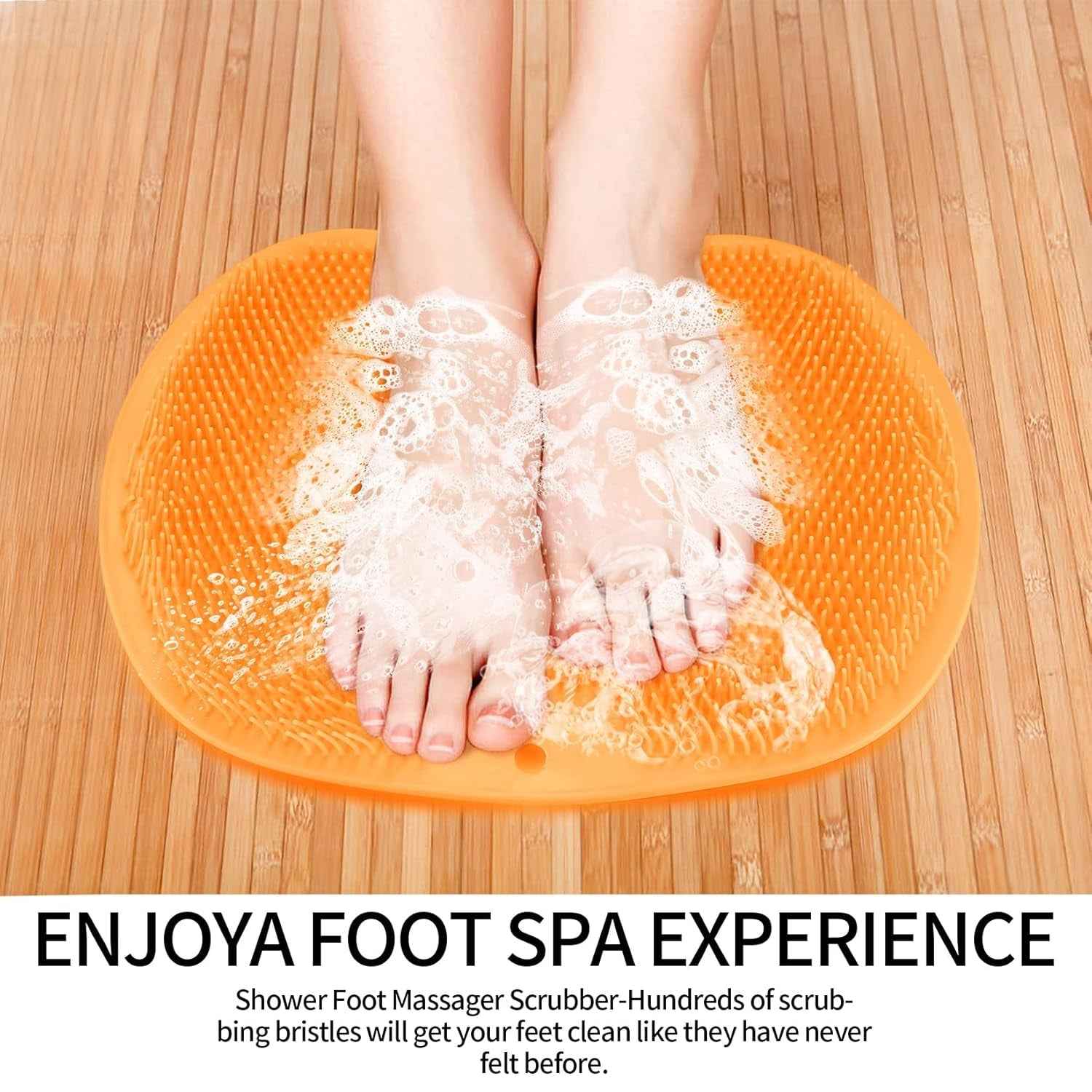 Silicone Bath Massage Cushion – Anti-Slip Foot Scrubber Mat