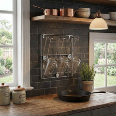 Stainless Steel Mug Holder Rack – Space-Saving Kitchen Organizer
