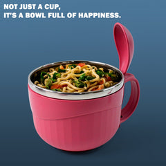 Apex noodle bowl used for lunch, showcasing microwave-safe design
