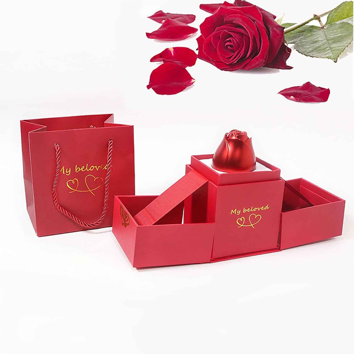 Rose Ring Box Jewellery – Romantic Gift with Magical Presentation