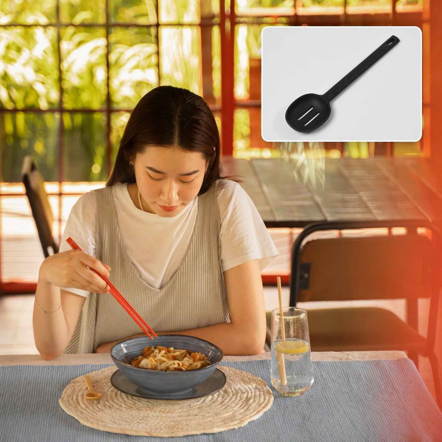 Silicone Kitchen Spoon – Non-Stick Heat Resistant | CookAura