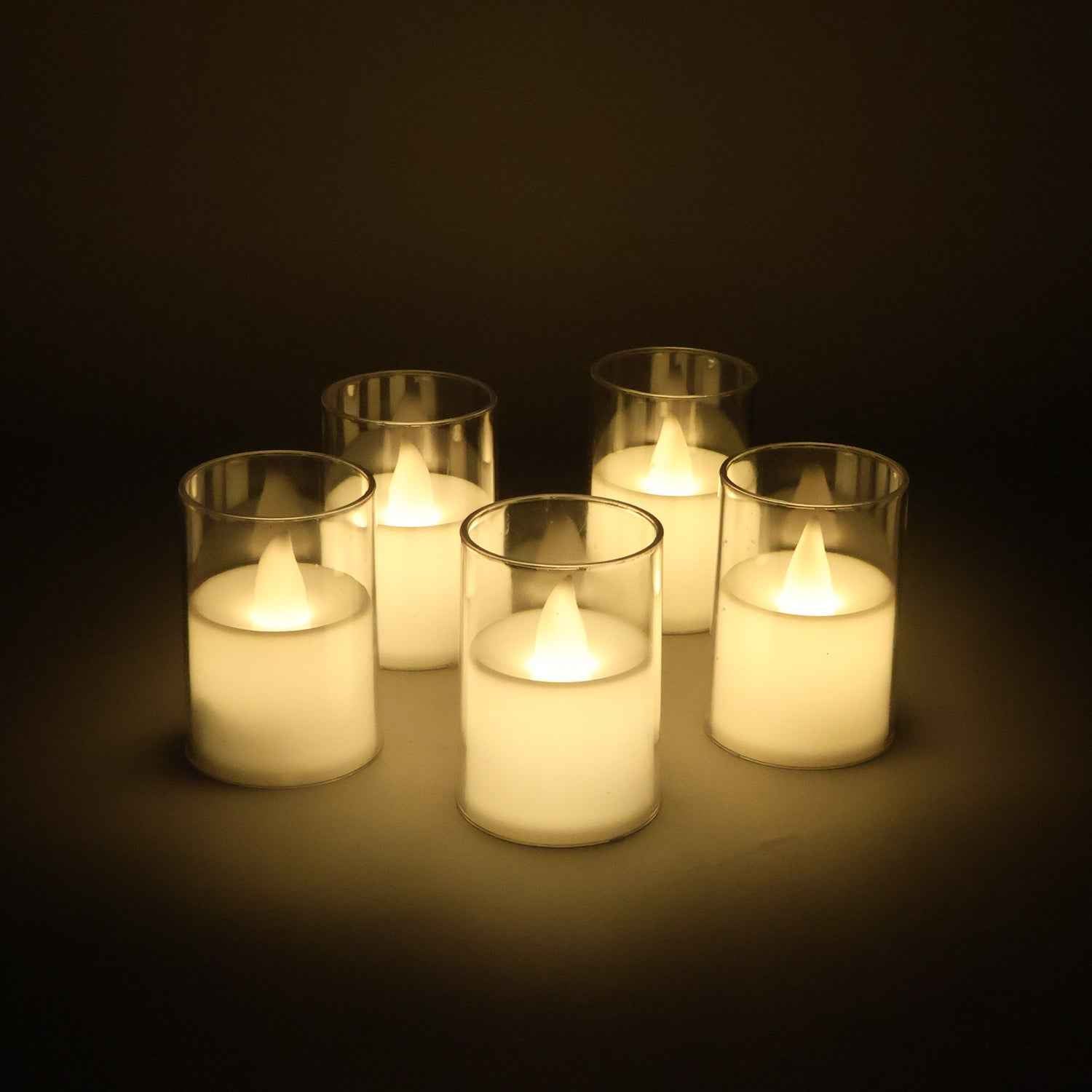 LED Votive Candles – Flameless, Safe & Smokeless Set of 6