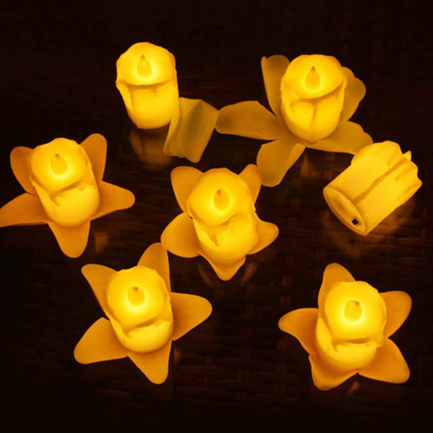 Flameless LED Candles – 24pc Multicolor Melted Design | Fresova