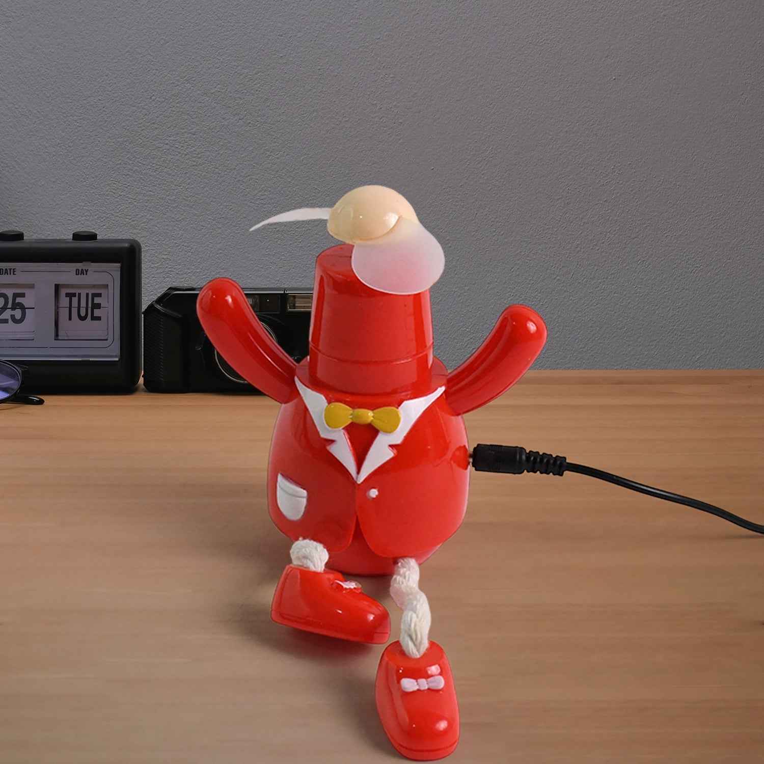 USB Cartoon Mini Table Fan – Removable Head Kitty Design