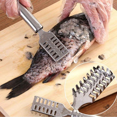 Fish Scale Remover – Sawtooth Stainless Steel Scraper | Quickslice