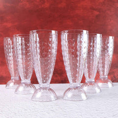 Plastic Milkshake Glass Set – Durable 400ML Plastic Tumblers (6 Pieces)