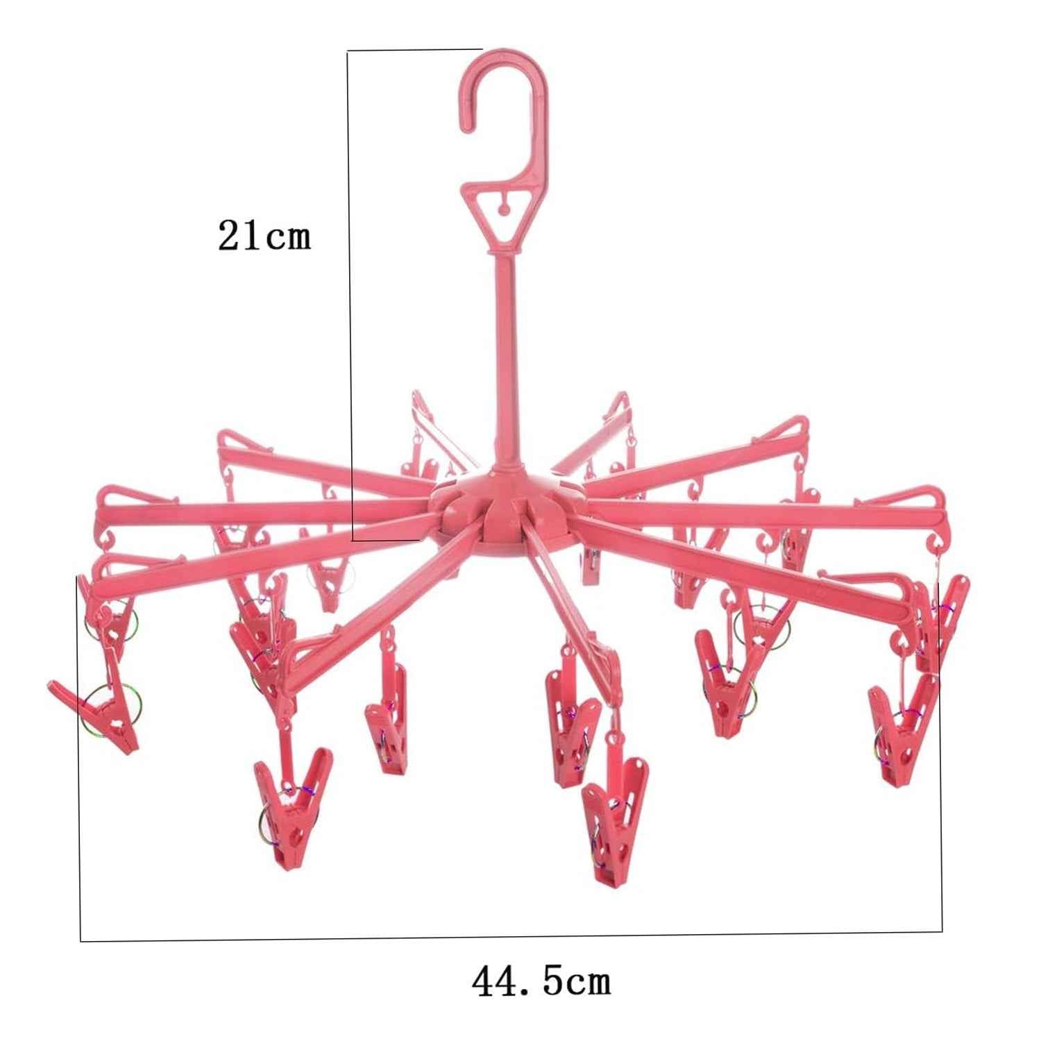 Foldable Clothes Drying Rack – 16 Clip Hanger for Delicates | Mini Bubbles