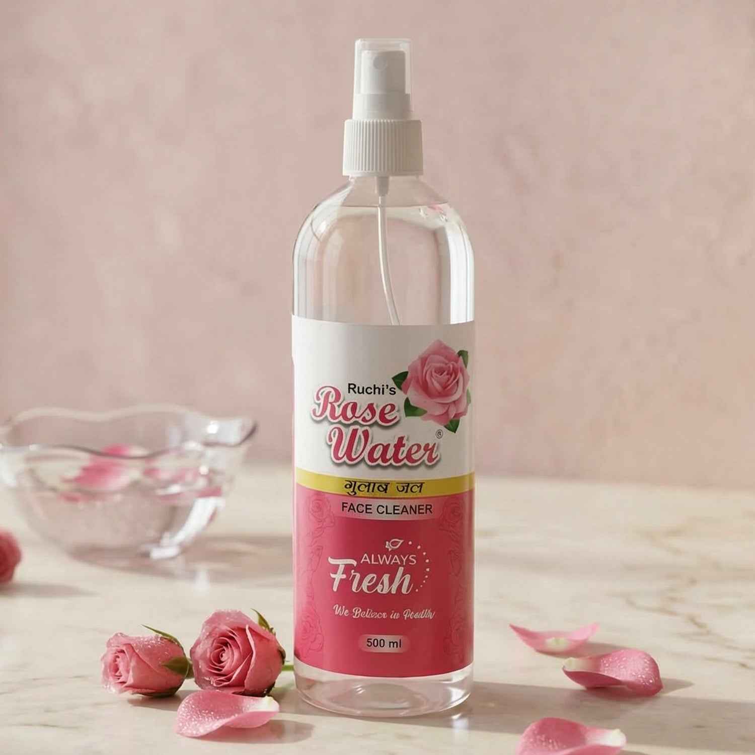 Rose Water Face Cleanser Spray – Hydrating & Refreshing Mist for Skin