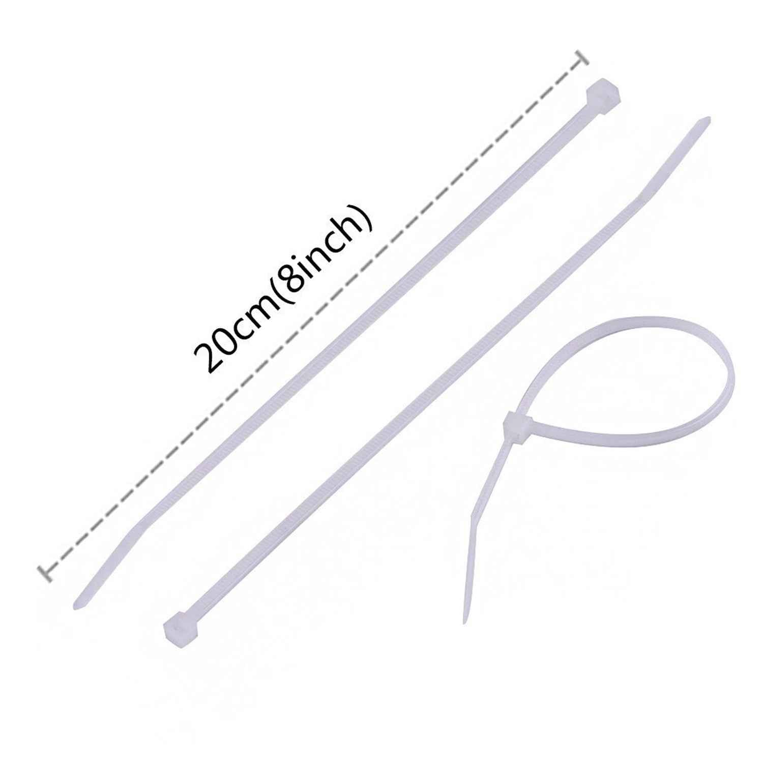 Heavy Duty Cable Ties – 200mm Nylon Zip Ties 100 Pcs | WipeTech