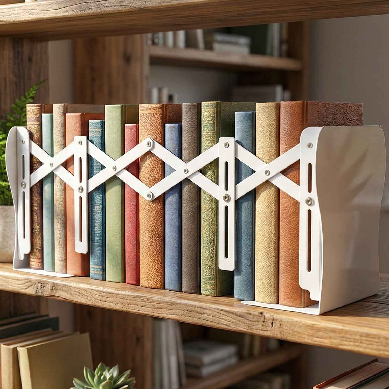 Adjustable Telescope Iron Desk Book Stand – Expandable Organizer