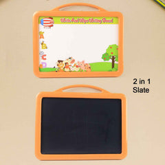 Double-sided educational drawing board for preschool kids with easy-clean surfaces