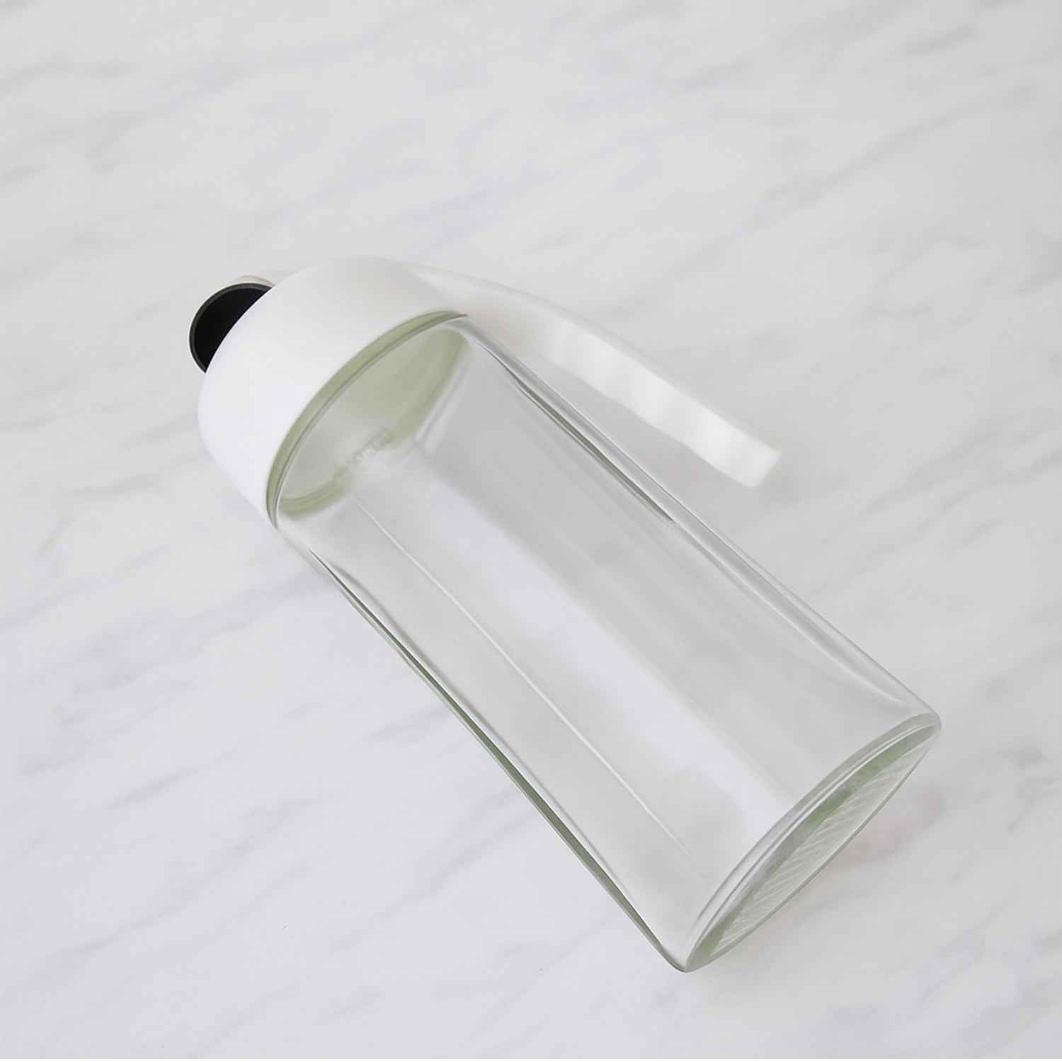 Glass Oil Bottle Dispenser 630ml – Automatic Lid & Drip-Free Pour