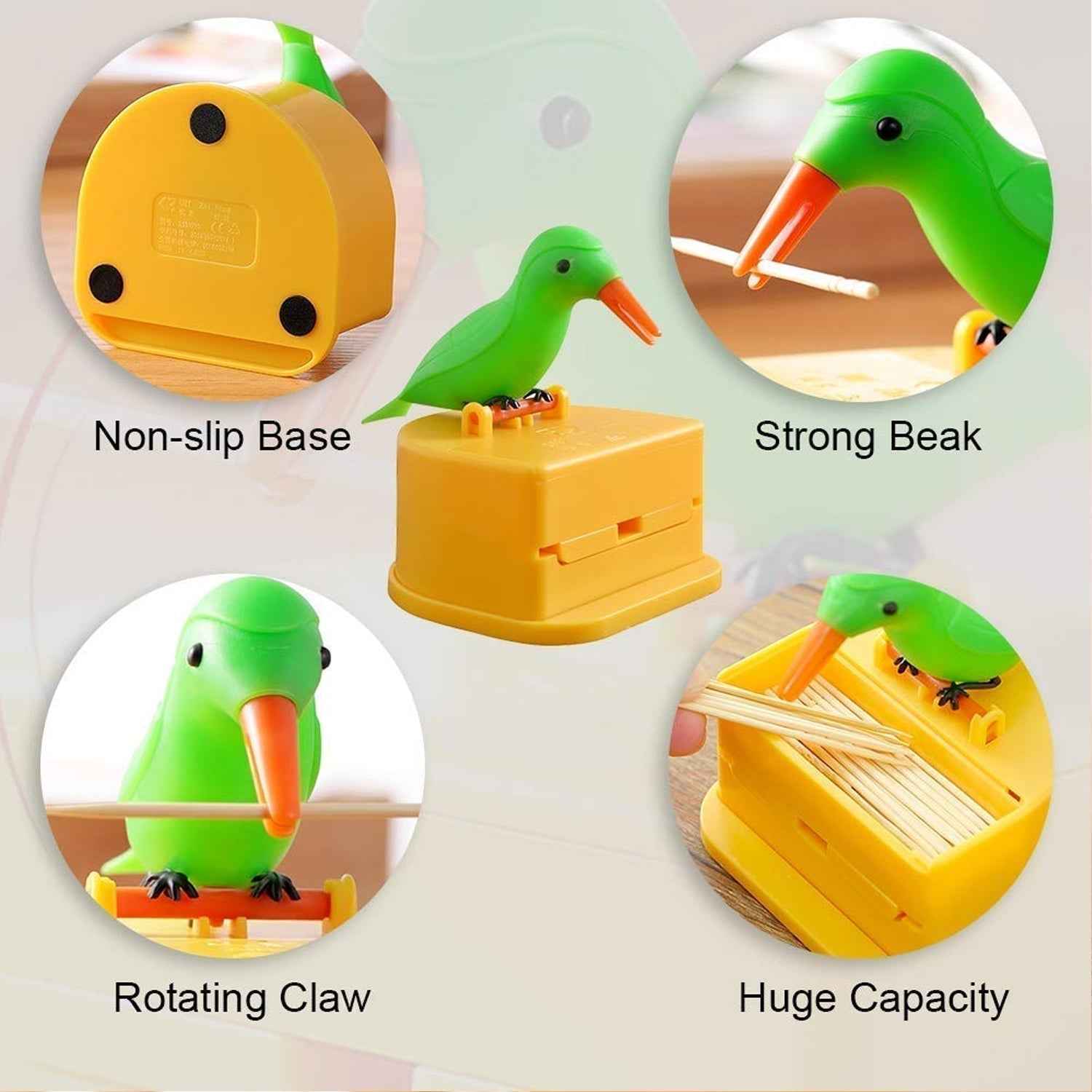 Bird Toothpick Dispenser – Portable Automatic Storage Box
