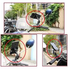 Front view of the universal bike phone mount, showcasing its sturdy grip.