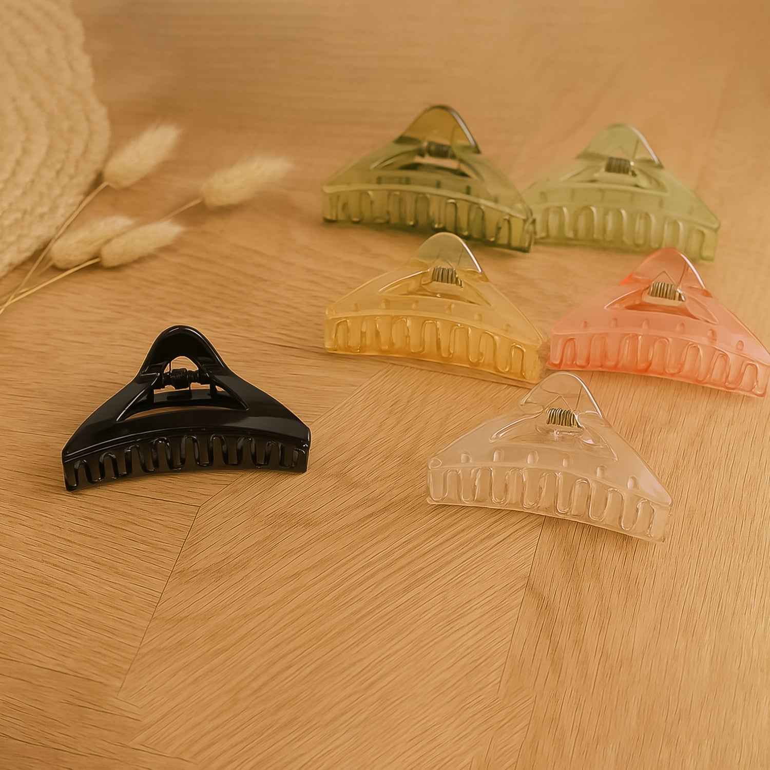 Triangle Hair Claw Clip – Durable 12 Pc Mix Color Set