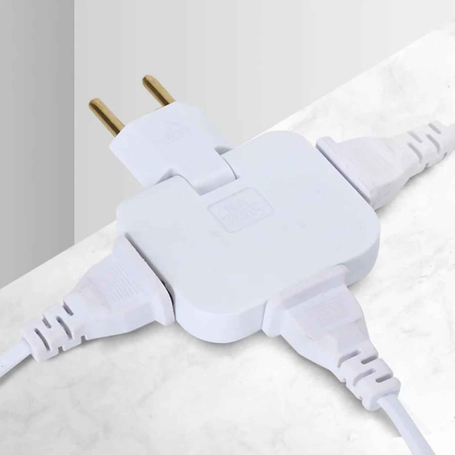 Foldable Wall Plug Adapter – 3-in-1 Compact Travel Socket | Tetherix