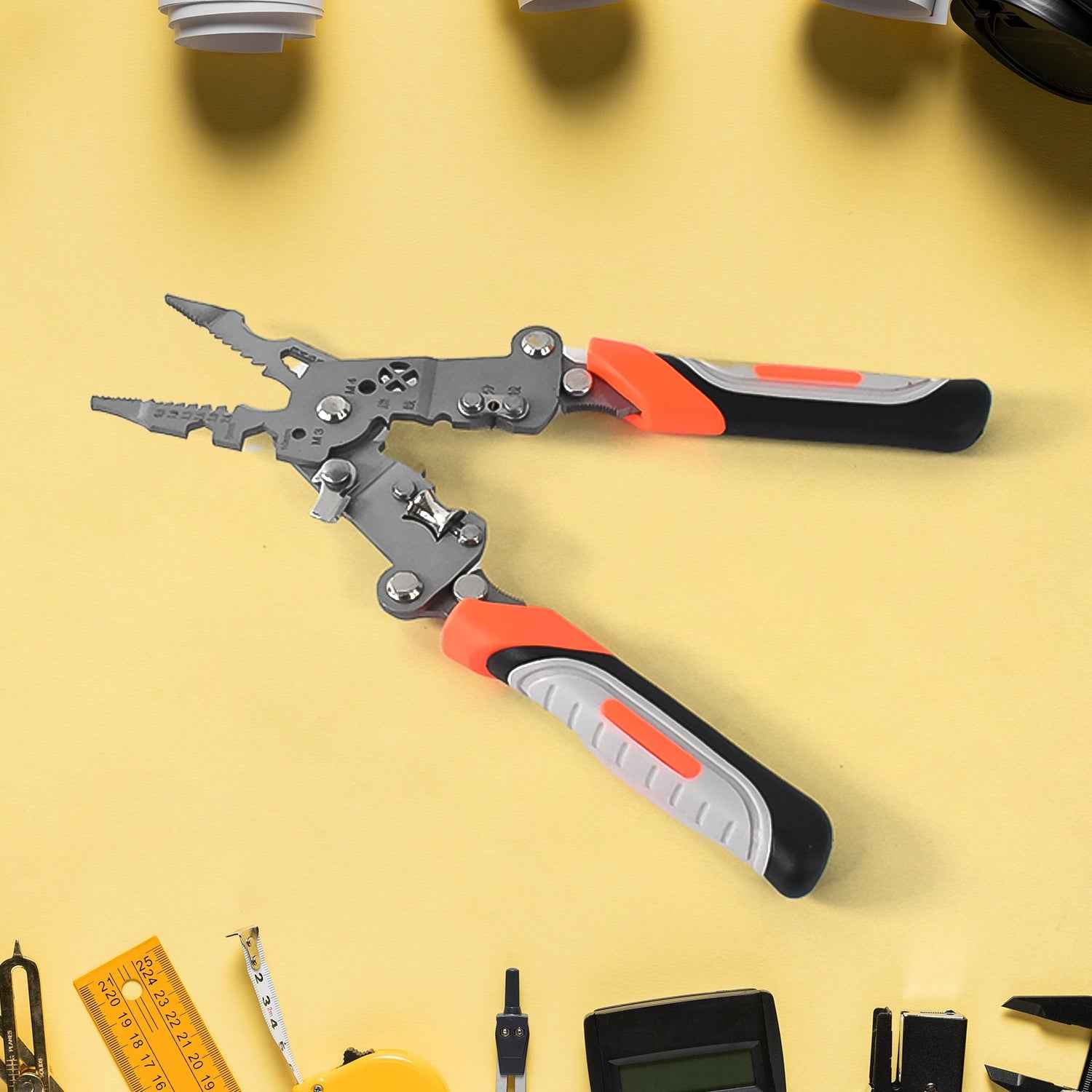Wire Stripper Pliers 8-in-1 – Ergonomic Soft Grip Multi-Tool