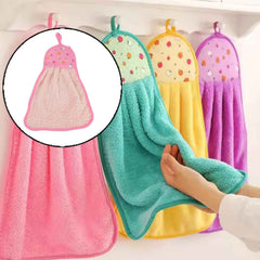 Soft Microfiber Hanging Hand Towel – Quick-Dry with Adhesive Hook