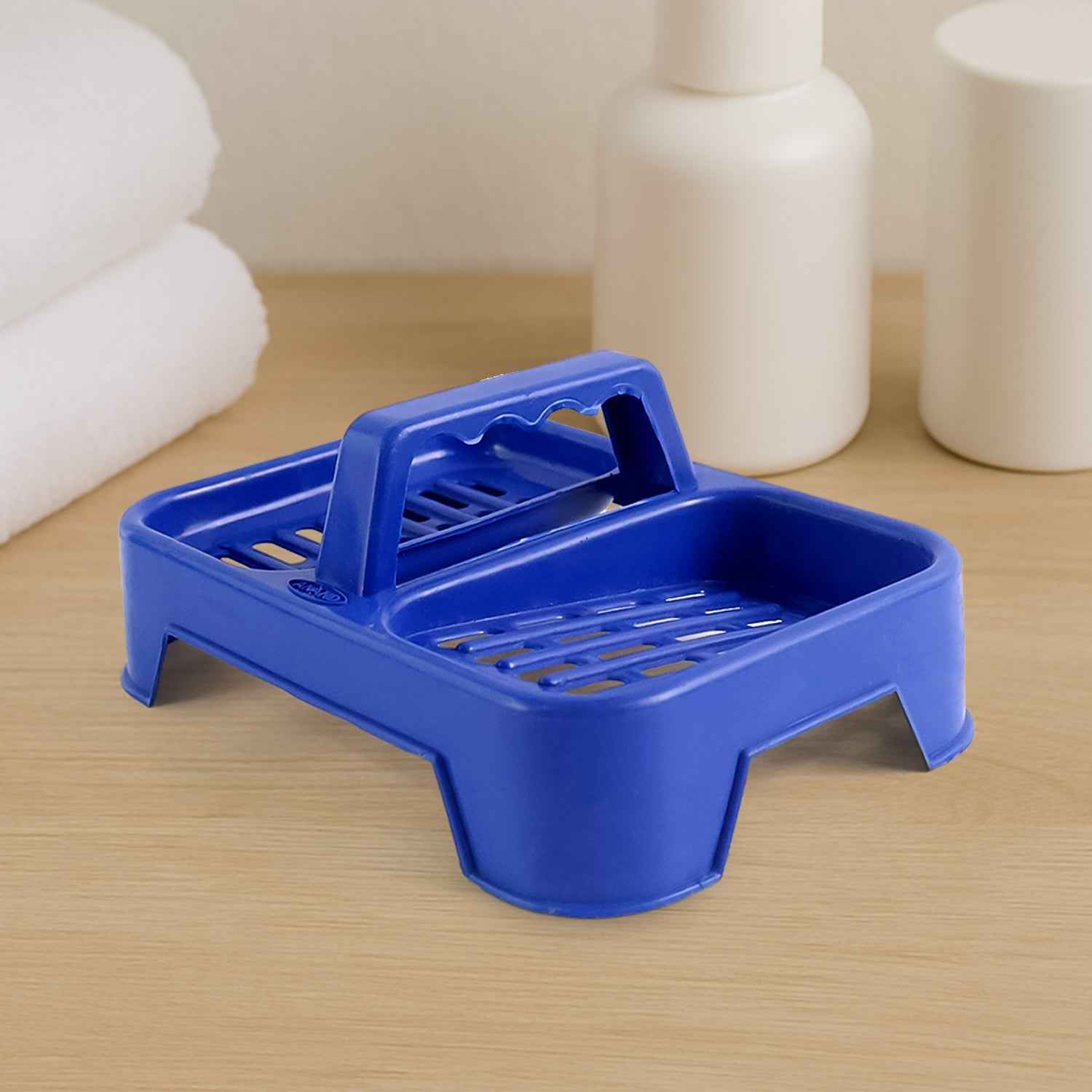 Double Soap Dish Stand – 2-in-1 with Handle & Drainage