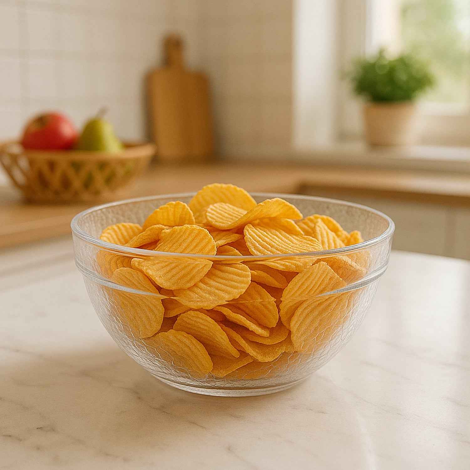 Idli Mixing Bowl – Transparent Textured Plastic, Spill-Resistant