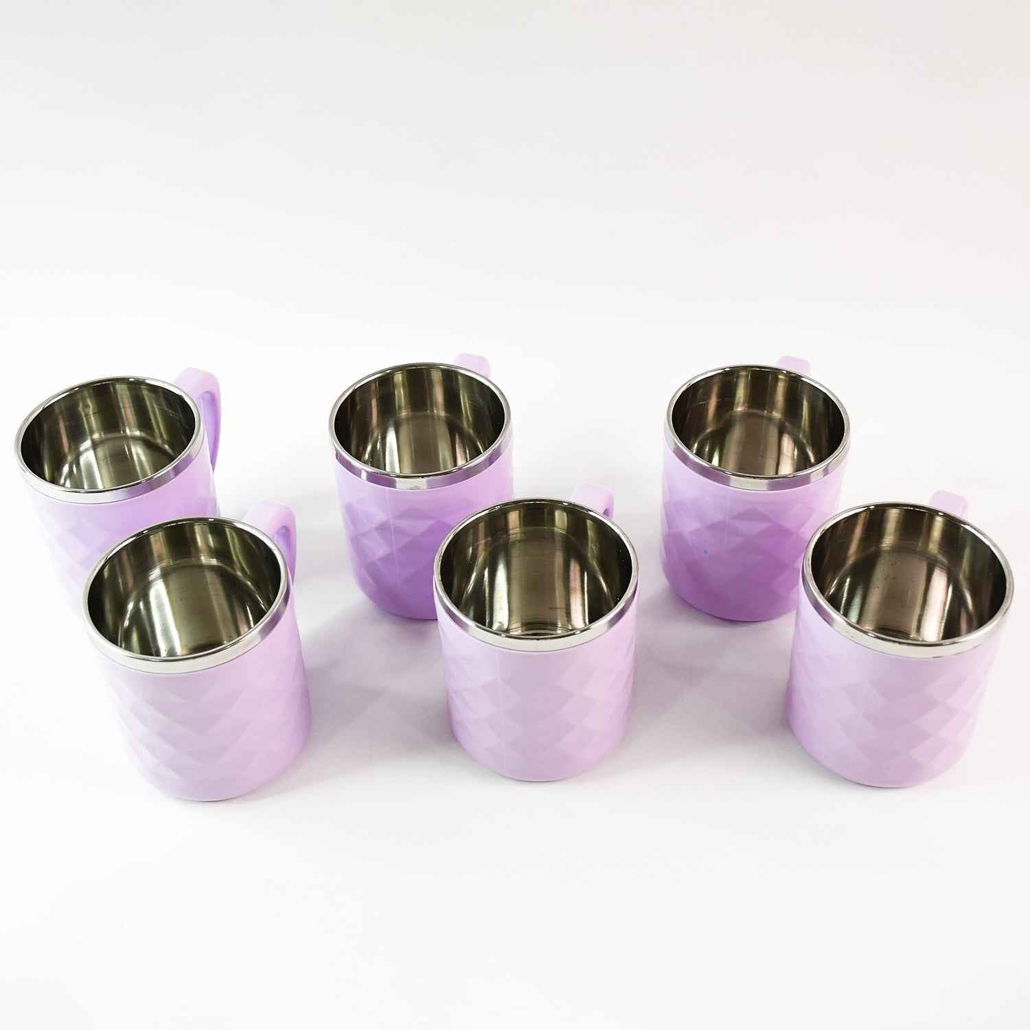 Stainless Steel Tea Cup Set – Elegant 200 ml Double Wall Design