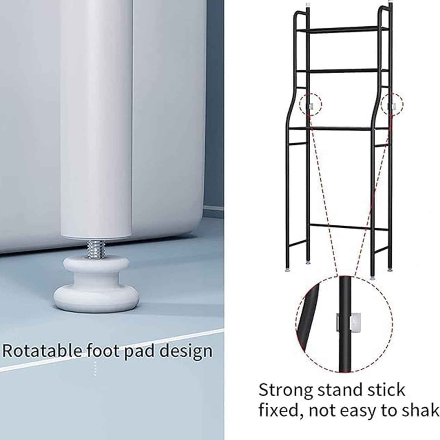 Over Toilet Storage Rack – Space-Saving Metal Shelf | Bathora