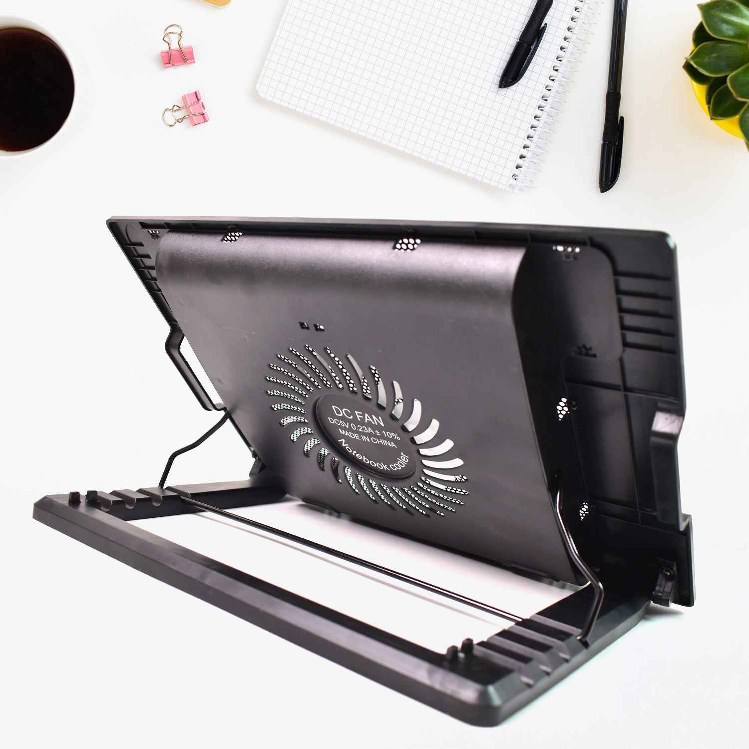 Laptop Cooling Pad – Adjustable Stand, Dual Fan | Indo Glow