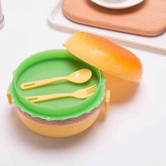 Burger Shape Lunch Box – Double Layer 1000ml for Kids | Lunchie Bunchie