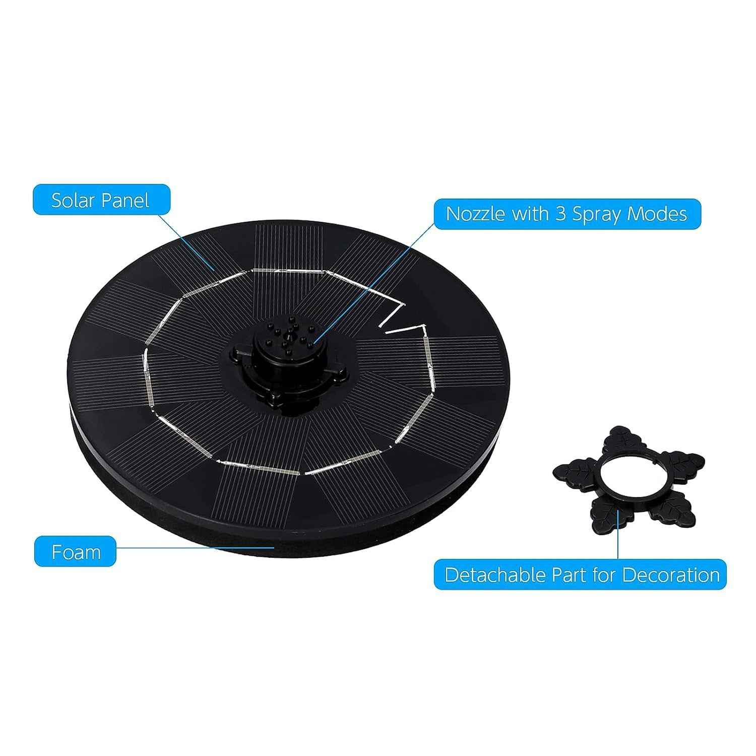 Solar-Powered Floating Fountain Pump – Eco-Friendly Garden Water Feature