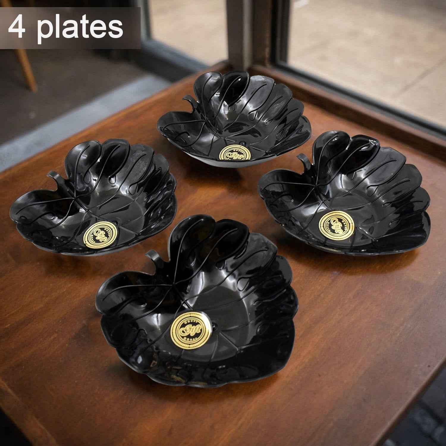 Ceramic Tea Cup Set – 8-Piece with Leaf Serving Bowls | A One